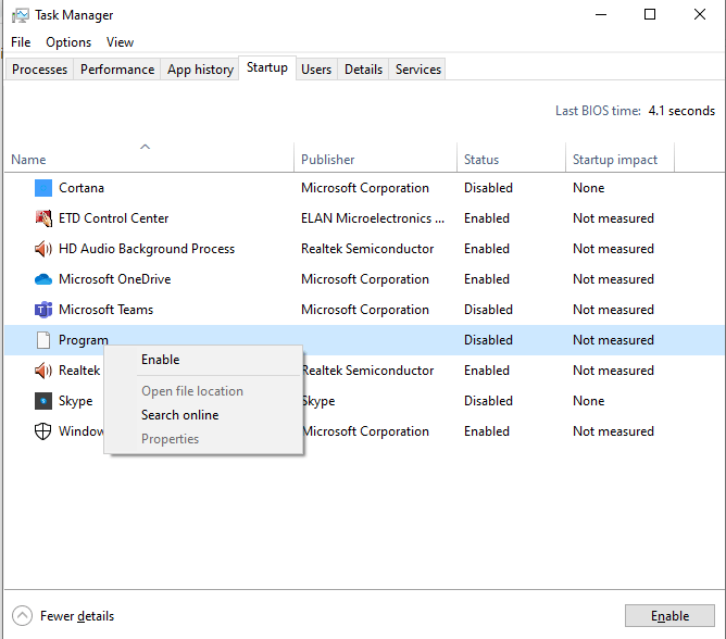 Tắt Các Ứng Dụng Khởi Động Cùng Windows